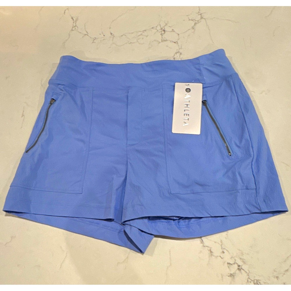 Athleta Trekkie North Short Women Regular Blue Ripstop Quick Dry Pockets Hiking